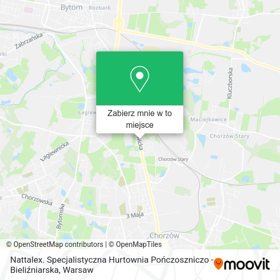 Mapa Nattalex. Specjalistyczna Hurtownia Pończoszniczo - Bieliźniarska