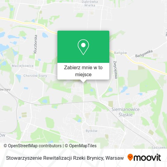 Mapa Stowarzyszenie Rewitalizacji Rzeki Brynicy