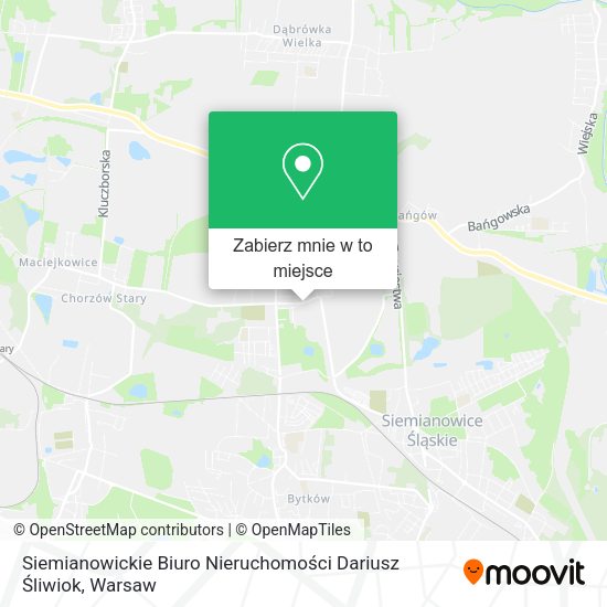 Mapa Siemianowickie Biuro Nieruchomości Dariusz Śliwiok