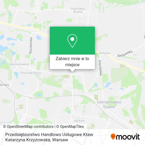 Mapa Przedsiębiorstwo Handlowo Usługowe Ktaw Katarzyna Krzyżowska