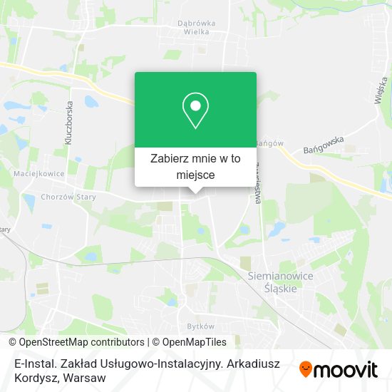 Mapa E-Instal. Zakład Usługowo-Instalacyjny. Arkadiusz Kordysz