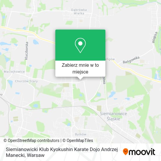 Mapa Siemianowicki Klub Kyokushin Karate Dojo Andrzej Manecki