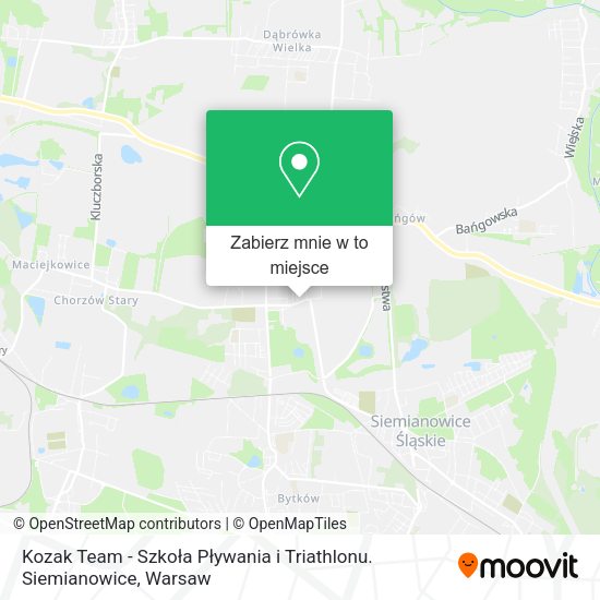 Mapa Kozak Team - Szkoła Pływania i Triathlonu. Siemianowice