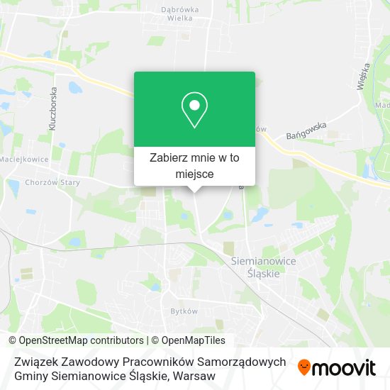 Mapa Związek Zawodowy Pracowników Samorządowych Gminy Siemianowice Śląskie