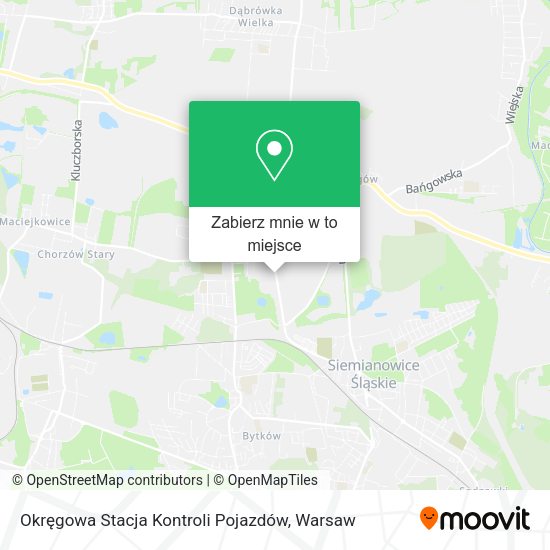 Mapa Okręgowa Stacja Kontroli Pojazdów