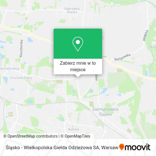 Mapa Śląsko - Wielkopolska Giełda Odzieżowa SA