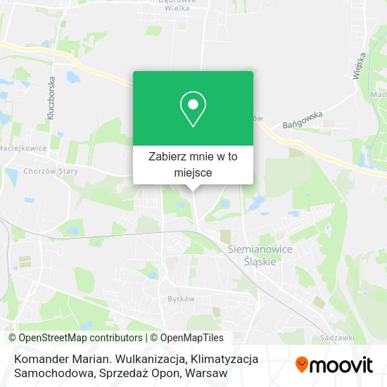 Mapa Komander Marian. Wulkanizacja, Klimatyzacja Samochodowa, Sprzedaż Opon