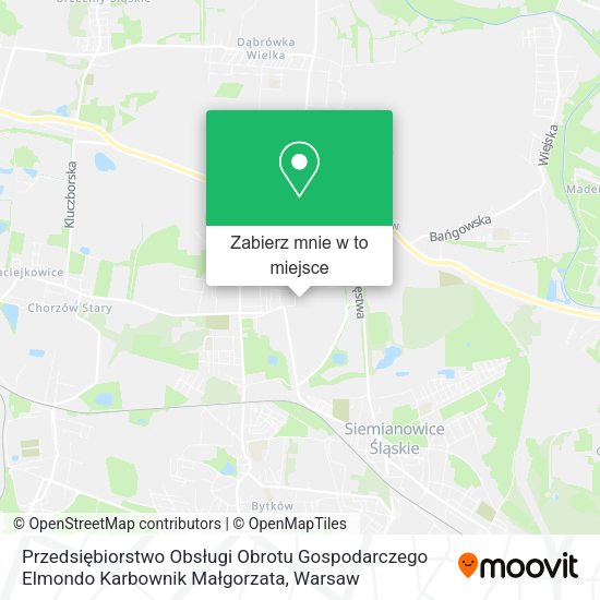 Mapa Przedsiębiorstwo Obsługi Obrotu Gospodarczego Elmondo Karbownik Małgorzata