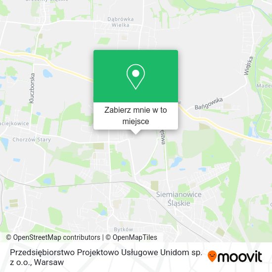 Mapa Przedsiębiorstwo Projektowo Usługowe Unidom sp. z o.o.