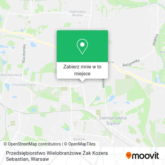 Mapa Przedsiębiorstwo Wielobranżowe Żak Kozera Sebastian