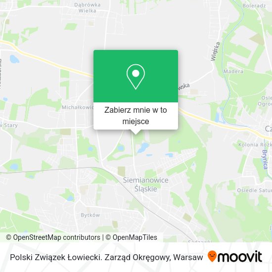 Mapa Polski Związek Łowiecki. Zarząd Okręgowy