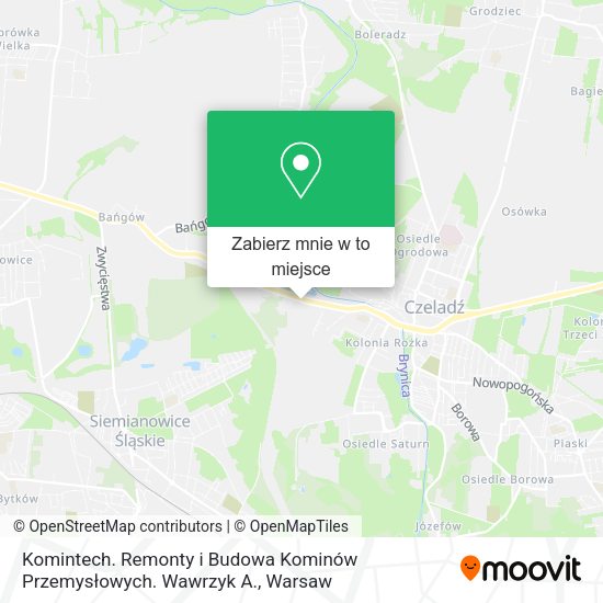 Mapa Komintech. Remonty i Budowa Kominów Przemysłowych. Wawrzyk A.