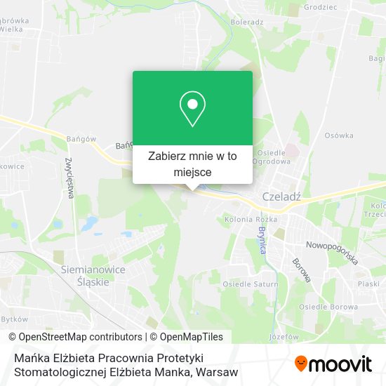 Mapa Mańka Elżbieta Pracownia Protetyki Stomatologicznej Elżbieta Manka