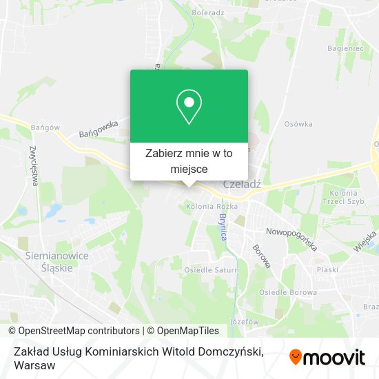 Mapa Zakład Usług Kominiarskich Witold Domczyński
