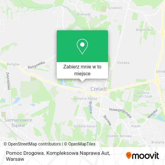 Mapa Pomoc Drogowa. Kompleksowa Naprawa Aut