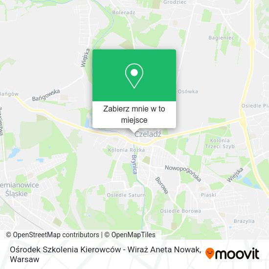 Mapa Ośrodek Szkolenia Kierowców - Wiraż Aneta Nowak