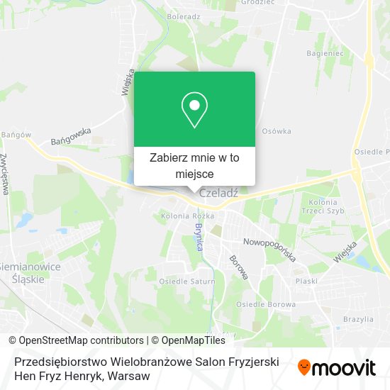 Mapa Przedsiębiorstwo Wielobranżowe Salon Fryzjerski Hen Fryz Henryk