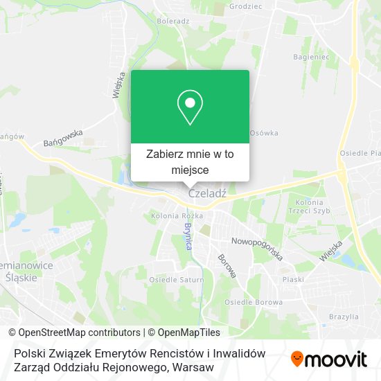 Mapa Polski Związek Emerytów Rencistów i Inwalidów Zarząd Oddziału Rejonowego