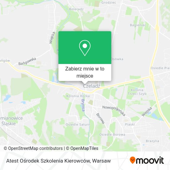 Mapa Atest Ośrodek Szkolenia Kierowców