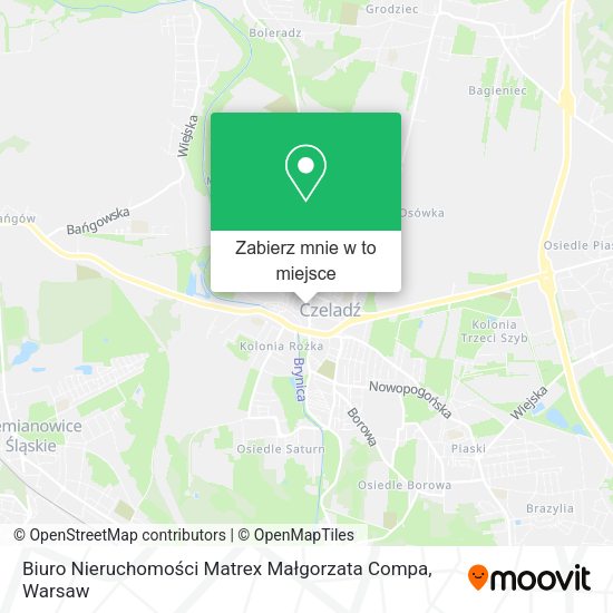 Mapa Biuro Nieruchomości Matrex Małgorzata Compa