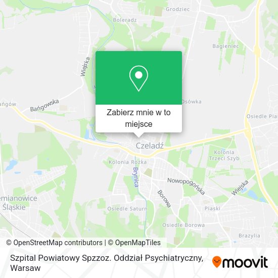 Mapa Szpital Powiatowy Spzzoz. Oddział Psychiatryczny