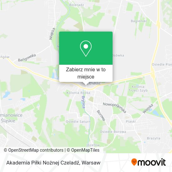 Mapa Akademia Piłki Nożnej Czeladź