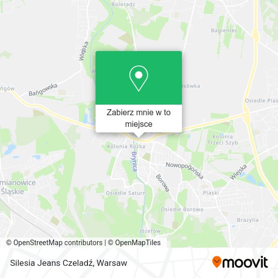 Mapa Silesia Jeans Czeladź