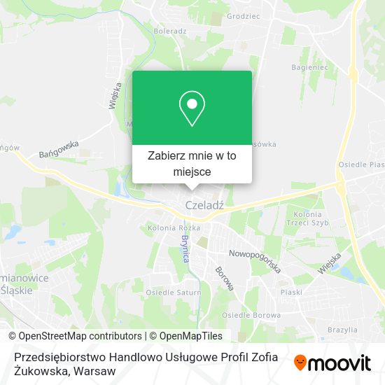 Mapa Przedsiębiorstwo Handlowo Usługowe Profil Zofia Żukowska