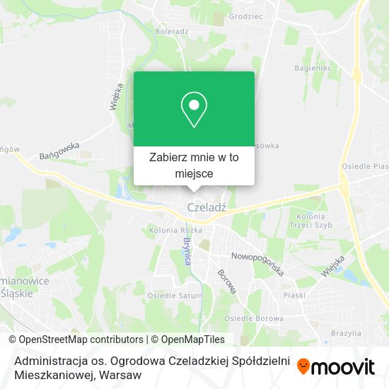 Mapa Administracja os. Ogrodowa Czeladzkiej Spółdzielni Mieszkaniowej