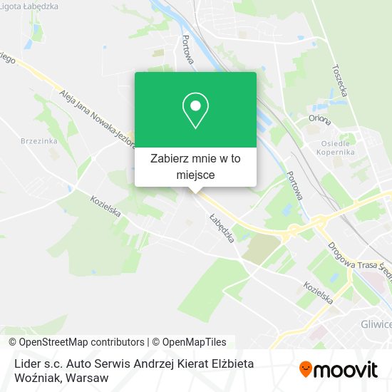 Mapa Lider s.c. Auto Serwis Andrzej Kierat Elżbieta Woźniak