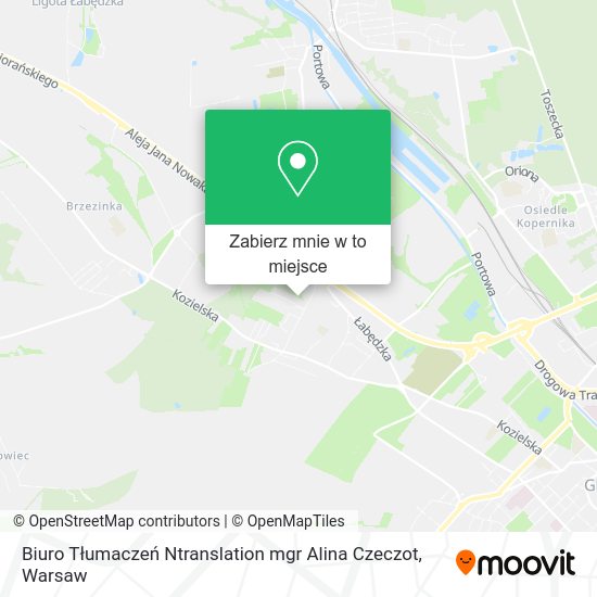 Mapa Biuro Tłumaczeń Ntranslation mgr Alina Czeczot