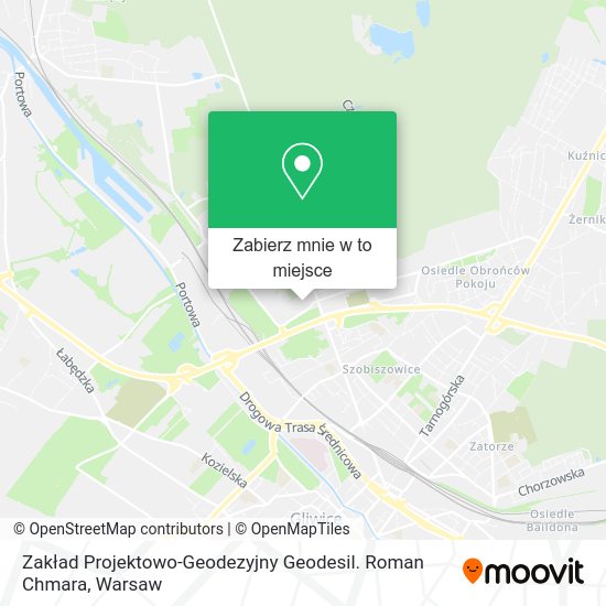 Mapa Zakład Projektowo-Geodezyjny Geodesil. Roman Chmara