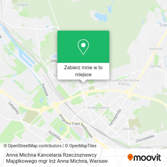 Mapa Anna Michna Kancelaria Rzeczoznawcy Majątkowego mgr Inż Anna Michna