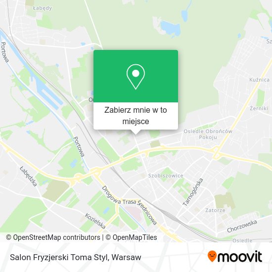 Mapa Salon Fryzjerski Toma Styl