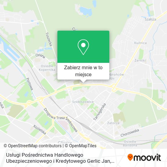 Mapa Usługi Pośrednictwa Handlowego Ubezpieczeniowego i Kredytowego Gerlic Jan