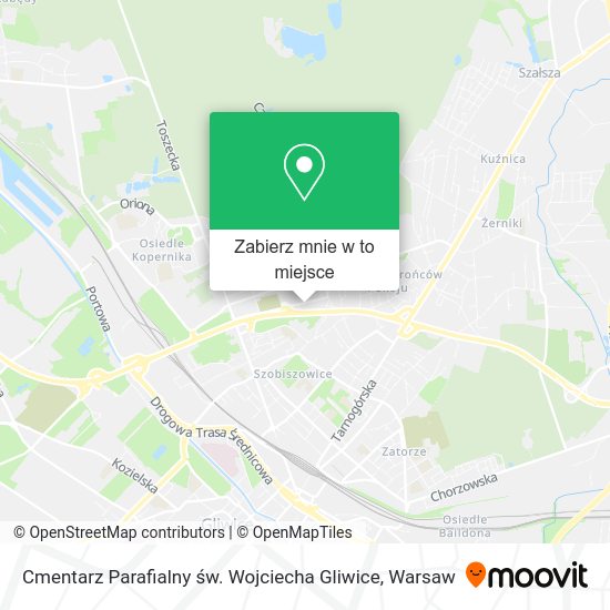 Mapa Cmentarz Parafialny św. Wojciecha Gliwice