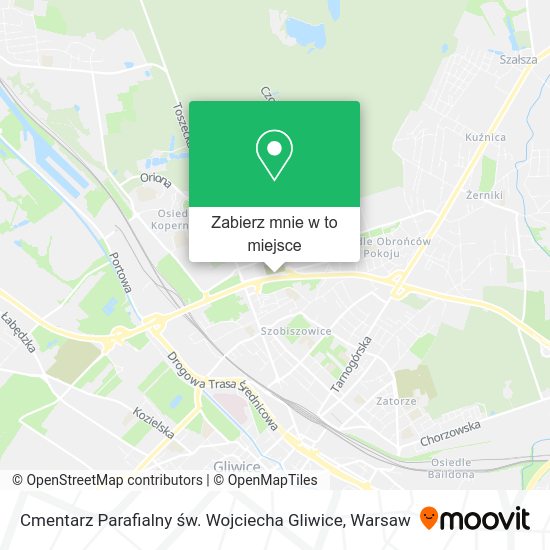 Mapa Cmentarz Parafialny św. Wojciecha Gliwice