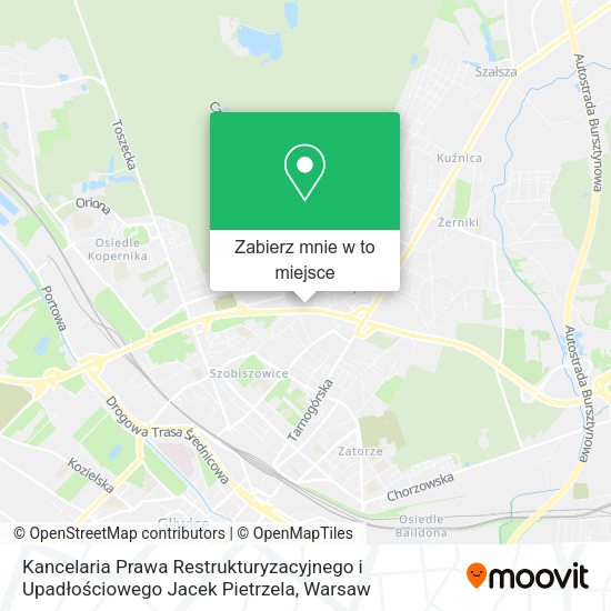 Mapa Kancelaria Prawa Restrukturyzacyjnego i Upadłościowego Jacek Pietrzela