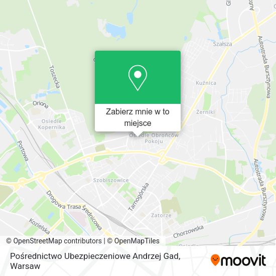 Mapa Pośrednictwo Ubezpieczeniowe Andrzej Gad