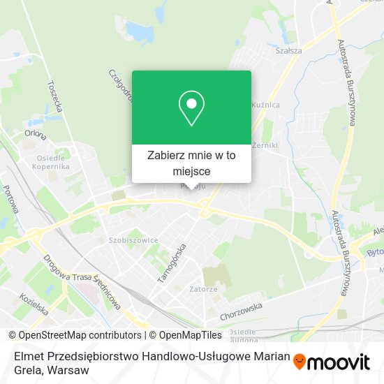 Mapa Elmet Przedsiębiorstwo Handlowo-Usługowe Marian Grela