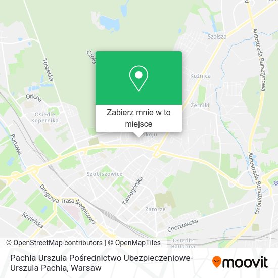 Mapa Pachla Urszula Pośrednictwo Ubezpieczeniowe-Urszula Pachla