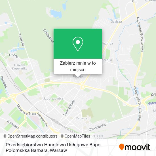 Mapa Przedsiębiorstwo Handlowo Usługowe Bapo Połomskka Barbara