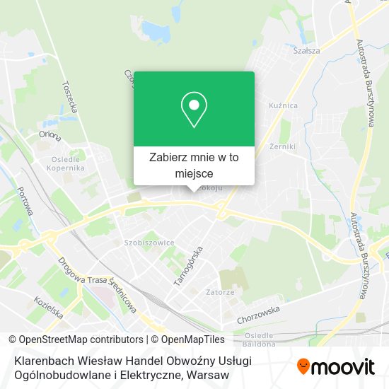 Mapa Klarenbach Wiesław Handel Obwoźny Usługi Ogólnobudowlane i Elektryczne