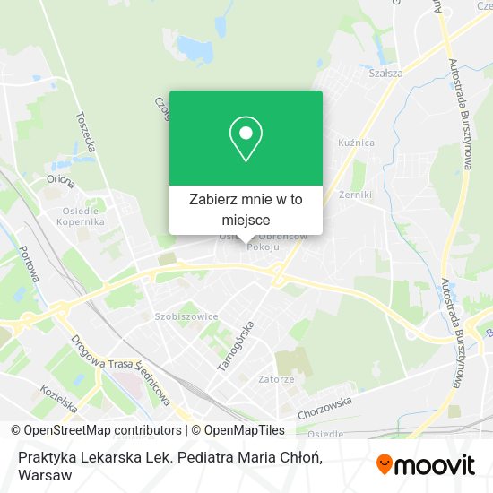 Mapa Praktyka Lekarska Lek. Pediatra Maria Chłoń