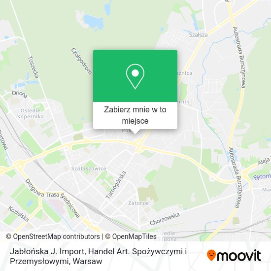 Mapa Jabłońska J. Import, Handel Art. Spożywczymi i Przemysłowymi