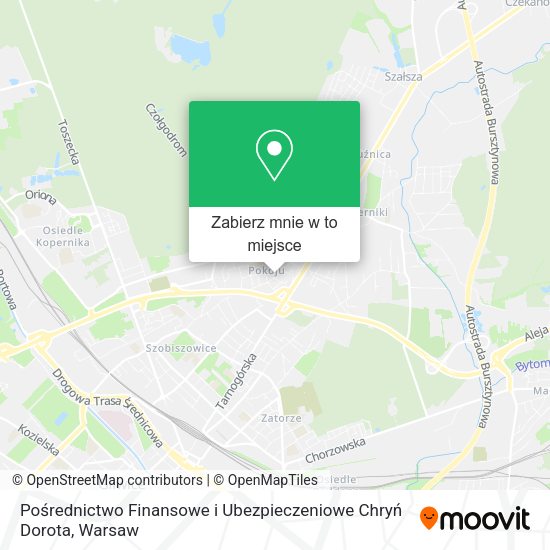 Mapa Pośrednictwo Finansowe i Ubezpieczeniowe Chryń Dorota