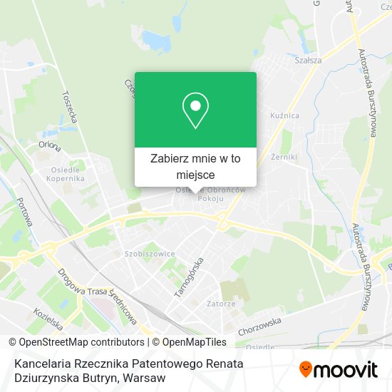 Mapa Kancelaria Rzecznika Patentowego Renata Dziurzynska Butryn