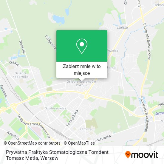 Mapa Prywatna Praktyka Stomatologiczna Tomdent Tomasz Matla