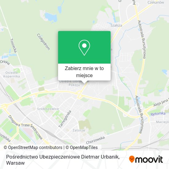 Mapa Pośrednictwo Ubezpieczeniowe Dietmar Urbanik