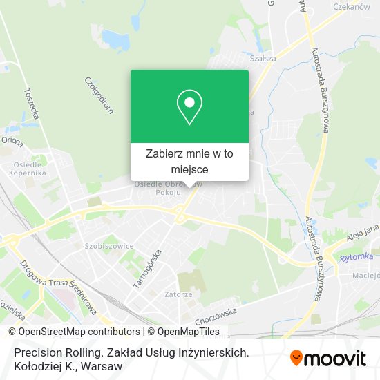 Mapa Precision Rolling. Zakład Usług Inżynierskich. Kołodziej K.